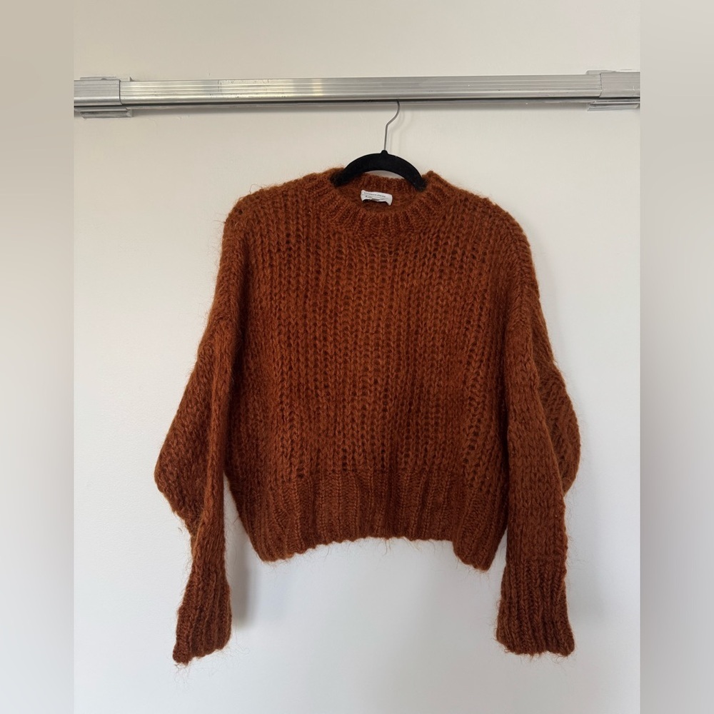 & Other Stories Rust Knit Wool & Mohair Sweater